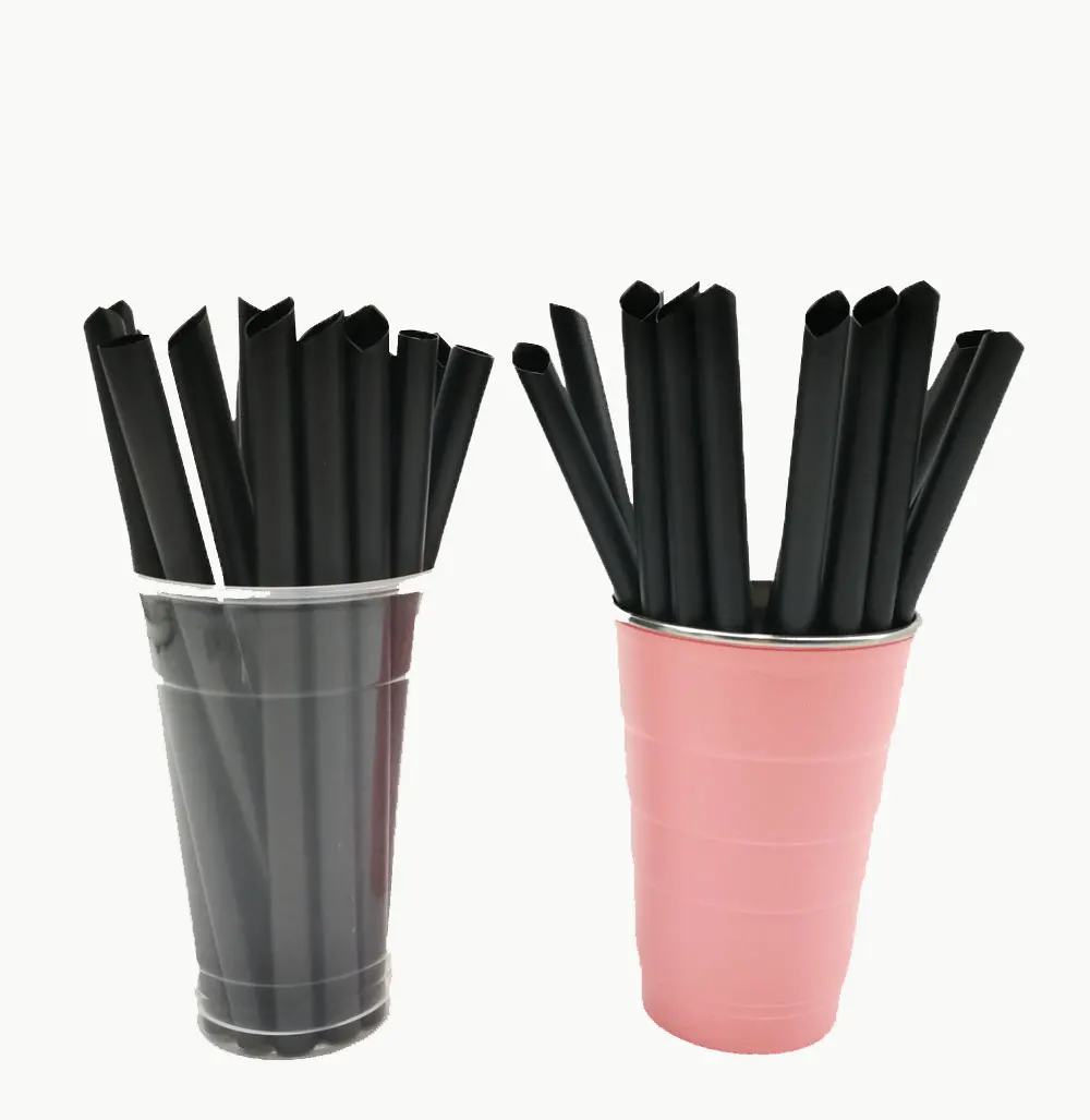 

5mm paper bending tube environmentally friendly fully degradable paper straw disposable bendable straw, Black/white/customizable