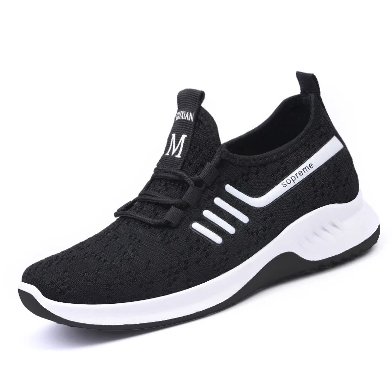 

spring flying woven woman leisure shoes comfortable soft sole for running breathable sports shoes