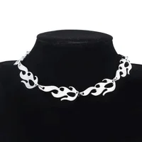 

2019 Fashion Stainless Steel Jewelry Harajuku streetwear Flame Necklace