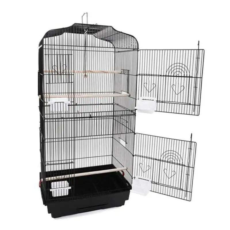 

Portable big pet parrot bird cage, Black
