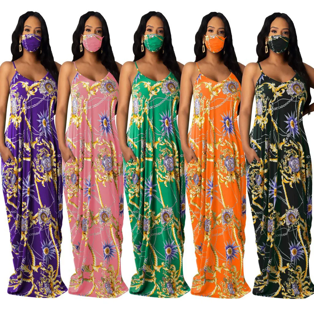 

20520-MX87 elegant maxi floral print dress women sehe fashion spaghetti strap design