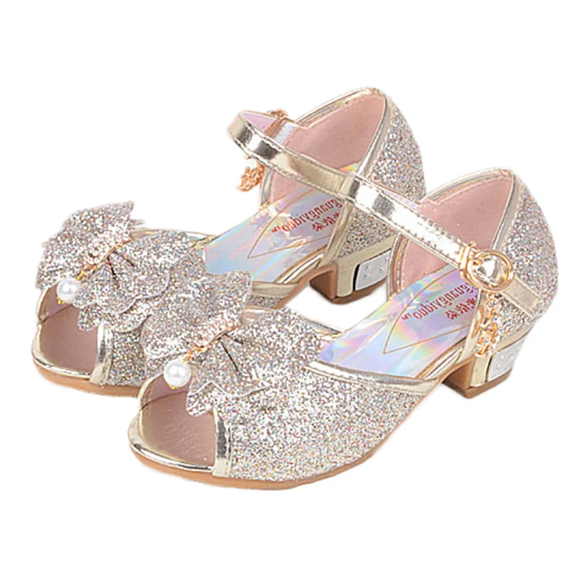 Fashion Children Princess Sandals Cinderella Crystal Shoes Children ...