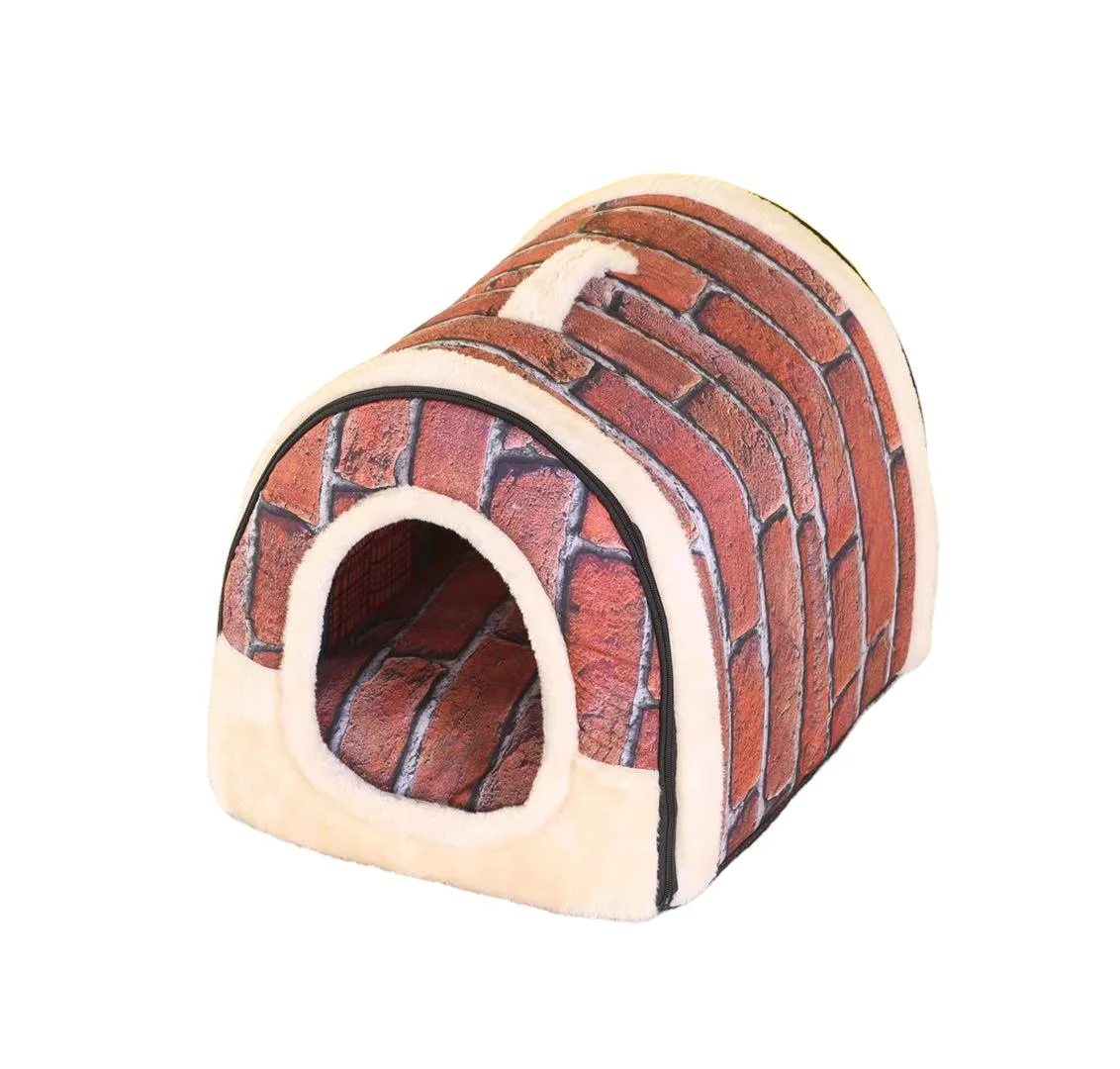 

Amazon ECO friendly Handmade Organic Wool felt Cat Cave and house felt pet nest, Blue, red, brown