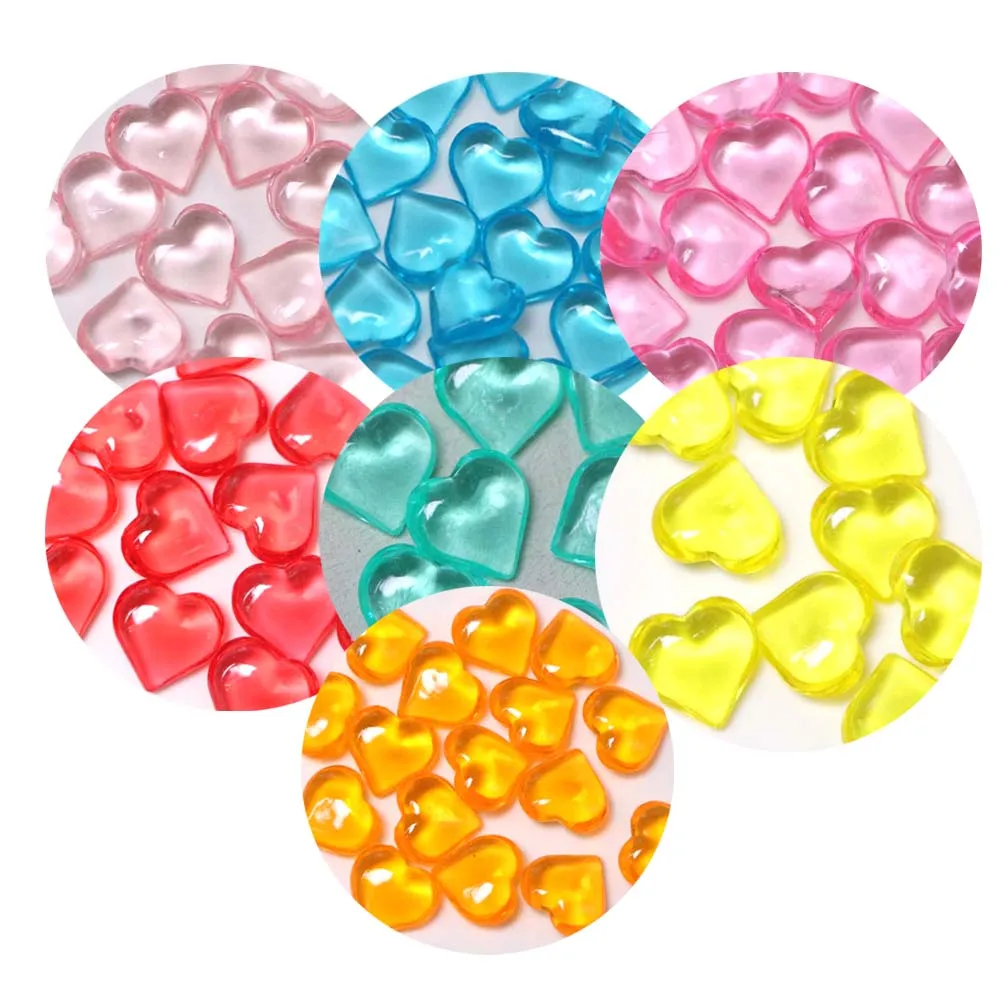 

Hot Selling Acrylic Hearts Charms Crystal Heart Shape Diamond Gems For Valentine's Day Wedding Party Vase Fillers Table Scatters