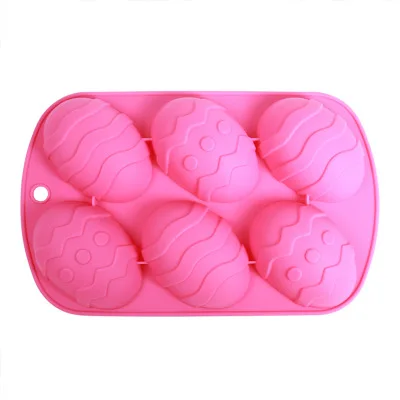 

6-Cavity Easter Egg Shape Silicone Mold Chocolate Candy Cake Soap Baking Mould
