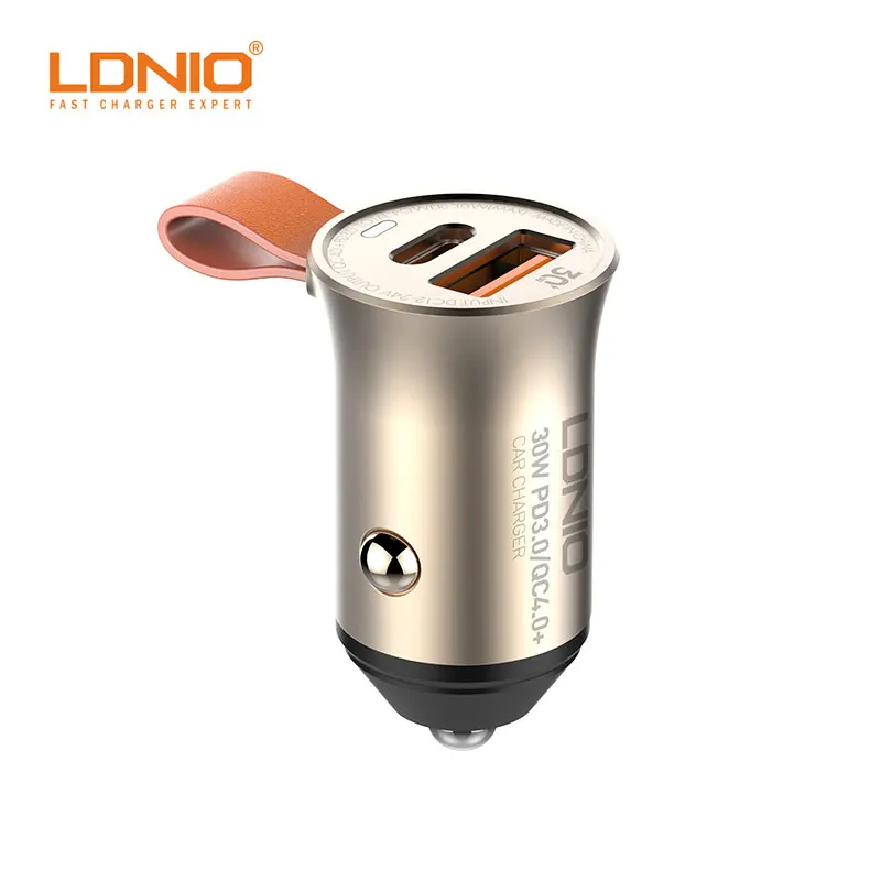 

LDNIO C509Q 2023 New Product Usb 30W PD QC4.0+ Car Charger Type-C QC 30w for Cars Mobile Phone Best Fast Car Mobile Charger