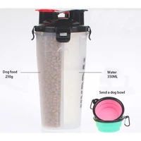 

Dog Feeder 2 in 1 Water and Food Outdoor Dog Water Bottle Pet Bowls Travel Food Supplies Container Dish Cup for Cats and Dogs