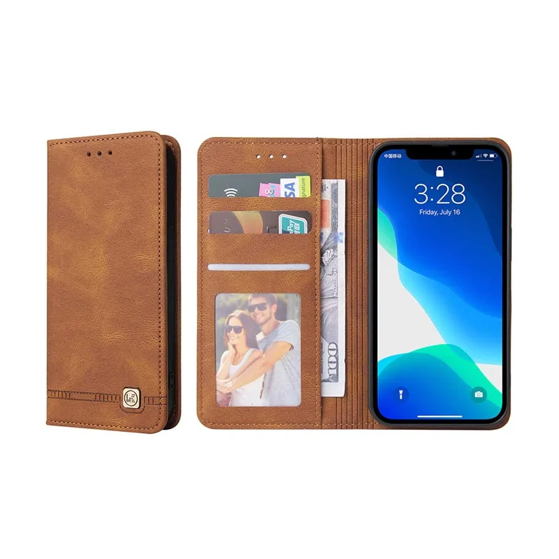 

Luxury Leather Phone Case Custom Shockproof Phone Case for iPhone 12 13 Card Slot Phone Accessories Case
