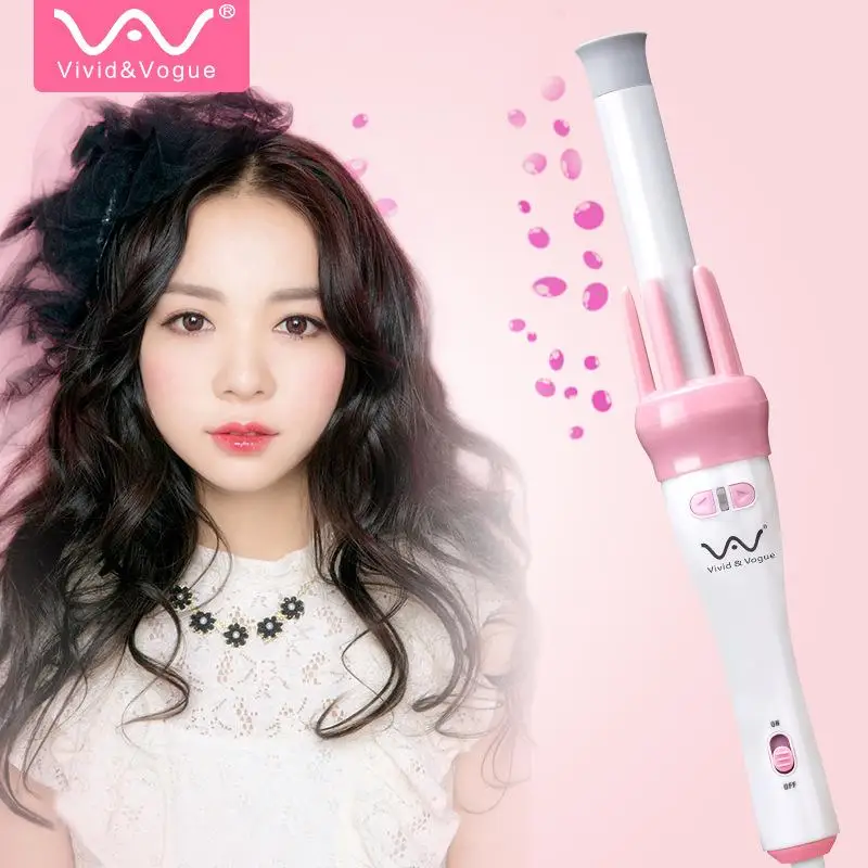 

Automatic Electric Hair Curler Roller Machine Iron Pink Ceramic Straightening Corrugated Curling Iron Styling Tools