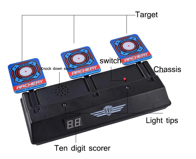 
Auto Electronic Shooting Target Stand Scoring Auto Reset Digital Targets for Guns Toys 