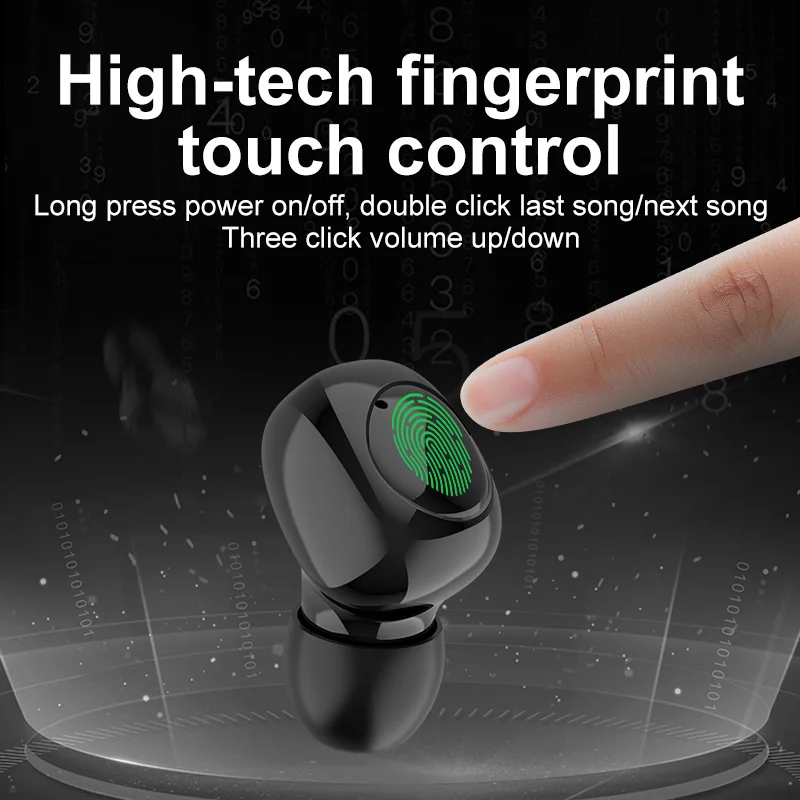 
2019 New Hign Quality Portable Wireless Stereo Earphone Touch control earbuds Tws Earphone With Charging Case 