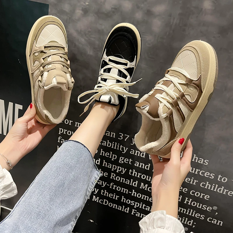 

Fashion Running Shoes Design Women Sneakers Students Sport Shoes Girl Version Base Thick Bottom White Casual Shoes, Picture shows