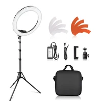 

TRAVOR RL-18 dimmable photography led camera shooting lamp beauty makeup 18 inch led video ring light with tripod for YouTube