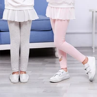 

Girls Trousers Cartoon Decorative Candy Color Wearing Leggings