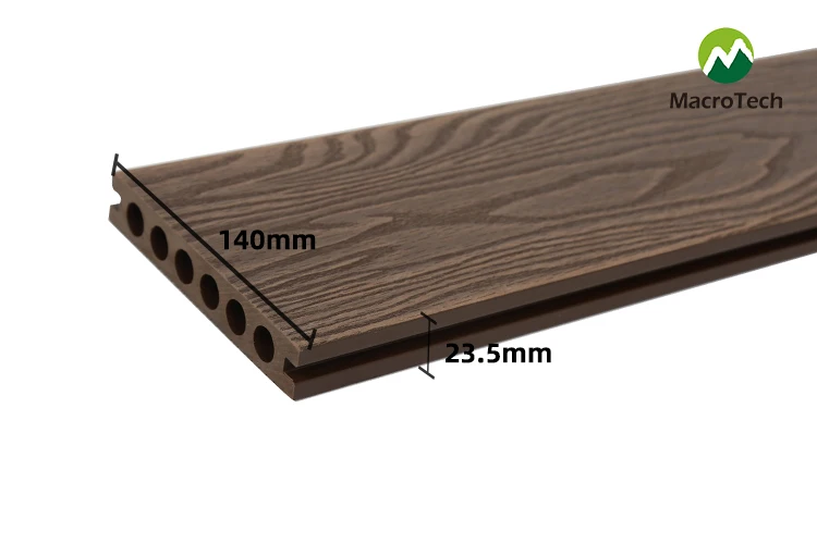 Factory supply beautiful wooden pattern grain surface deep embossing composite decking board