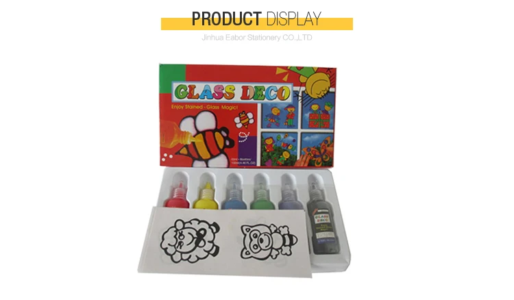 China Supplier Non-Toxic Kids 22Ml 6 Colors Window Paint 