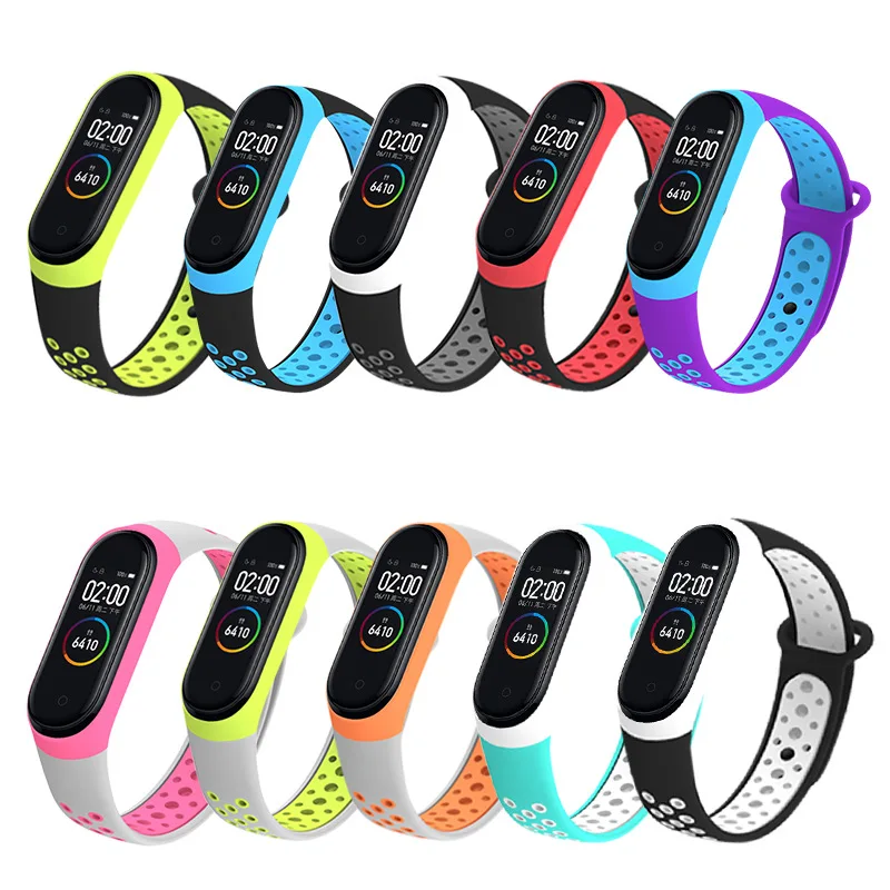 

Mi Band 4 Wristband Universal Mi 3 Smart Sports Bracelet with two color replacement, Picture shows