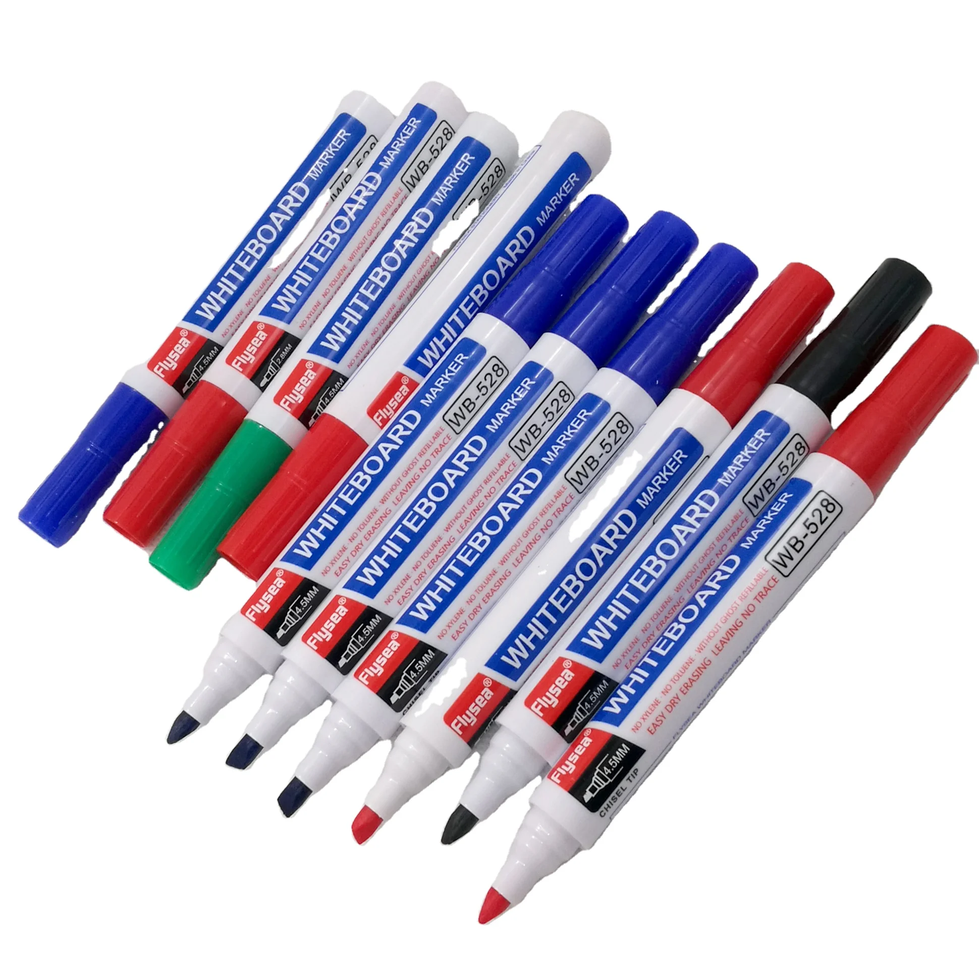 

Flysea DIY Dry Erase Markers Low Odor Fine 4 Colors Whiteboard Markers