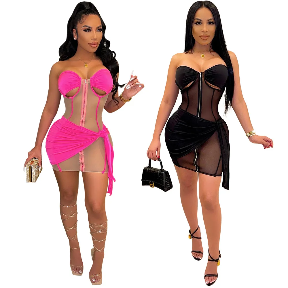 

Hot Sell Playsuits Bandage Backless Bodycon Jumpsuit Elegant Dresses for Women, Customized color