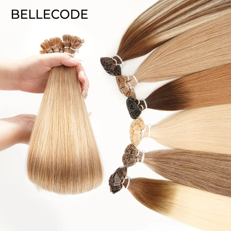 Double Drawn Flat Tip Keratin Premium Brazilian Hair Virgin Human Extension Keratin Hair