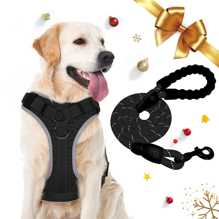 

Wholesale No Pull Pet Reflective Vest Soft Breathable Mesh Custom Designers Pet Dog Harness And Leash Set