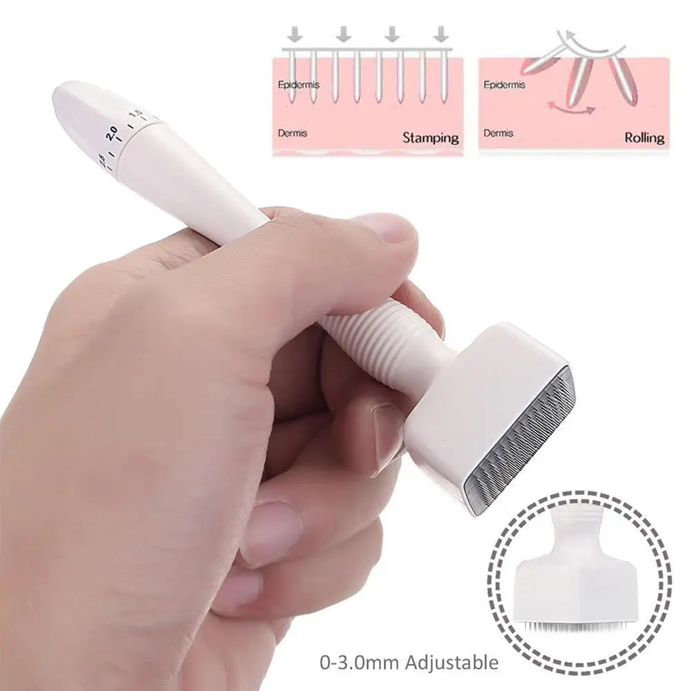 

Free Shipping New Adjustable Needle Length DRS140 Stainless Steel Needle Derma Roller Stamp Pen Microneedle Roller For Skin Care