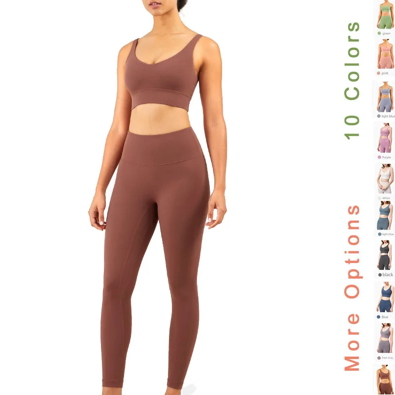 

Multiple 10 Colors Gym Apparel Butter-soft Women Active Wear Quick Dry Workout Yoga Sets Four Way Stretch Bra Legging Sets, Customized colors