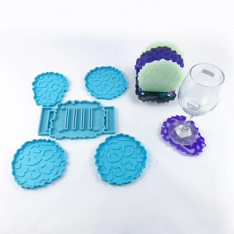 

5195 and 1005-3 The Leopard print Exopy molds for decoration Handmake Craft silicone coaster molds for resin