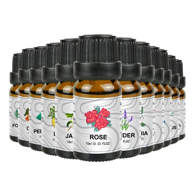 

Wholesale 10ml Water-soluble Flower Fruit Essential Oils For Aromatherapy Diffusers Air Freshening Humidifier Body Relieve
