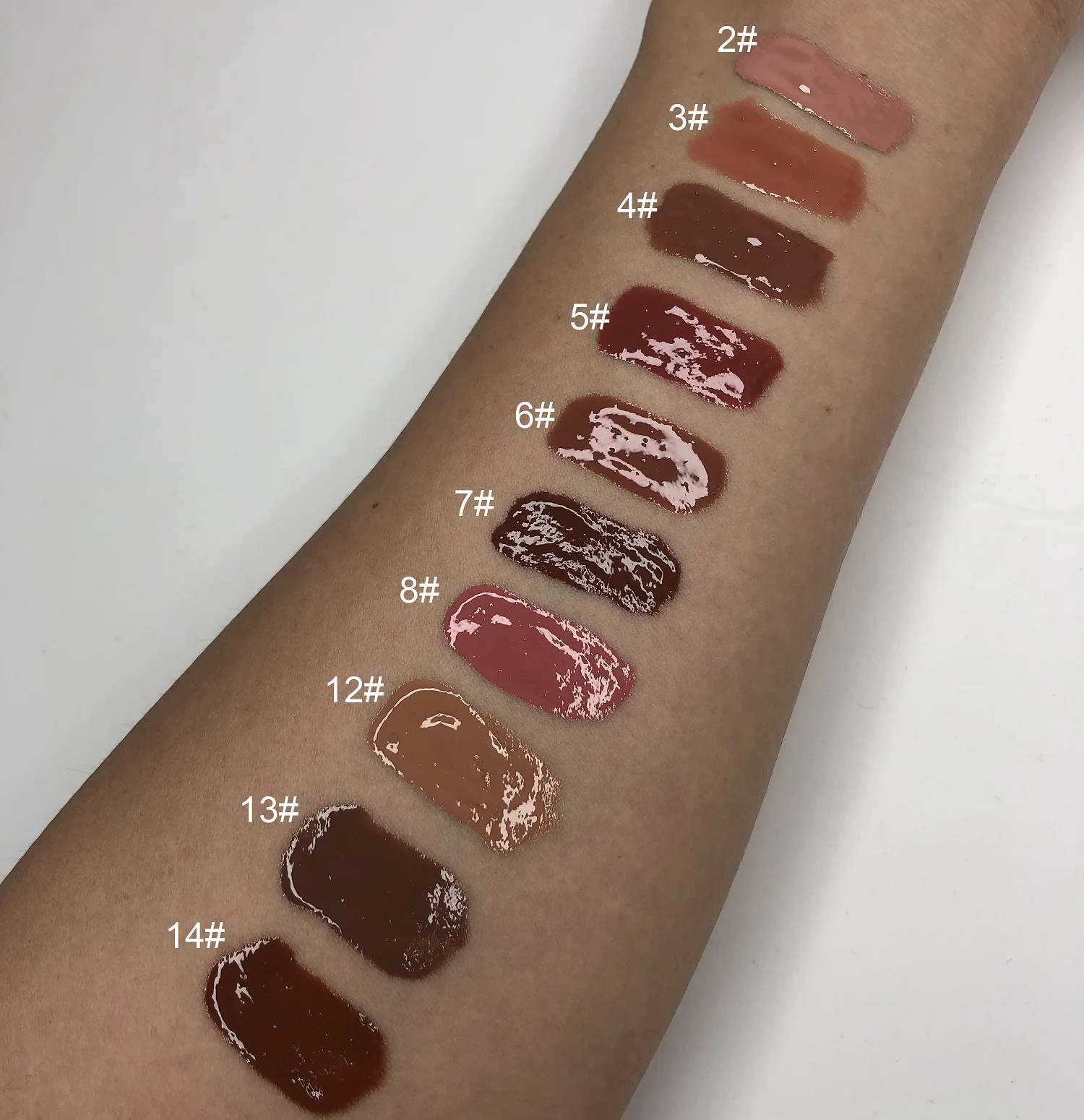 

Top trending vegan lip gloss vendor custom your logo brown liquid lip gloss private label, 11 color