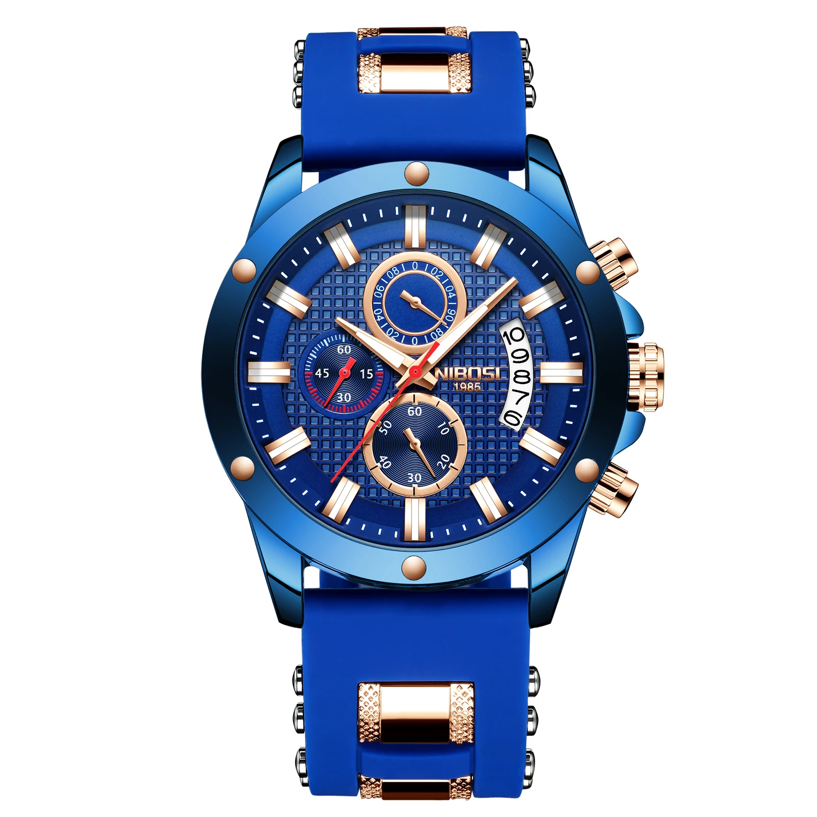 

Blue Stainless Steel Super Luxury Watch
