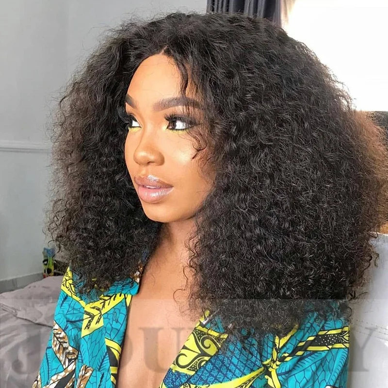 

wholesale cheap 5*5wig natural unprocessed remy virgin raw indian hair full lace wig kinky curly hair human hair full lace wig, Natural color lace wig