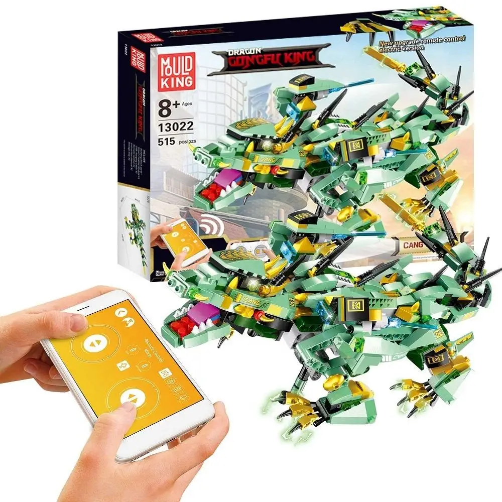 

Mould King 13022RC Kung Fu Dragon Team series building toy Mechdragon (Green Dragon) children's favorite building toy gift