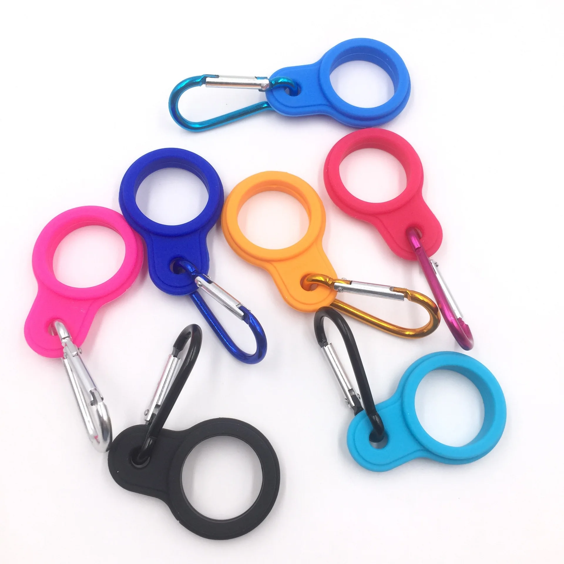 

High quality silicone water bottle buckle with carabiner multi-color customizable, Customized