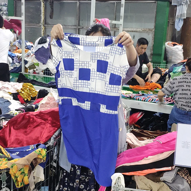 

Vintage cotton dress second hand clothes in bales 100kg used clothing bale from Japan Xinjiang Cotton, Mixed color