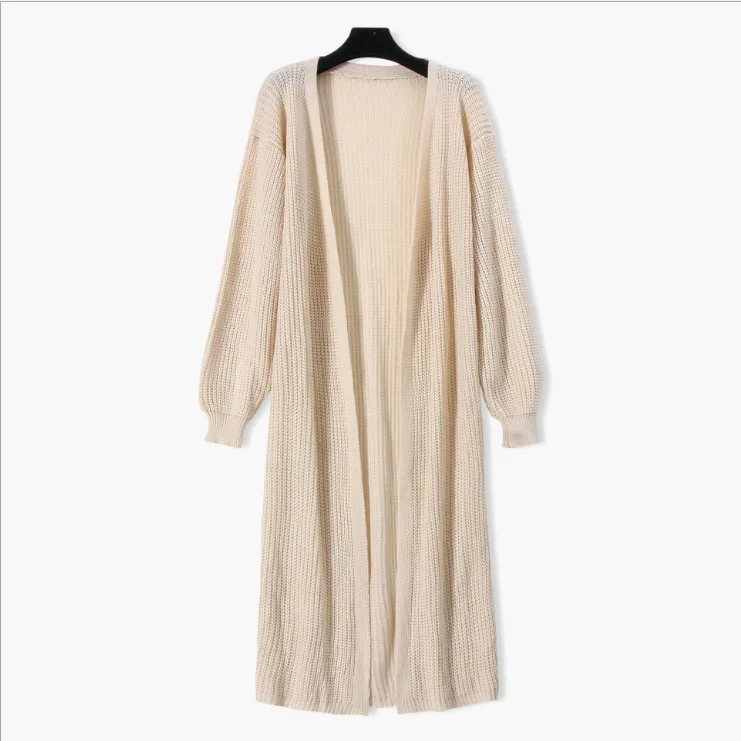 

New Autumn Long Comfortable Version Beautiful Knitted Cardigan Knitwear Women Long Cardigan, Picture color