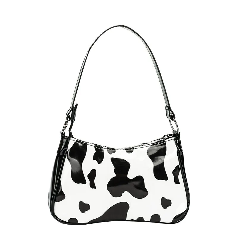 

2021 New arrival women summer cow print shoulder bag female flap hand bags women handbags ladies purses and handbags, As picture