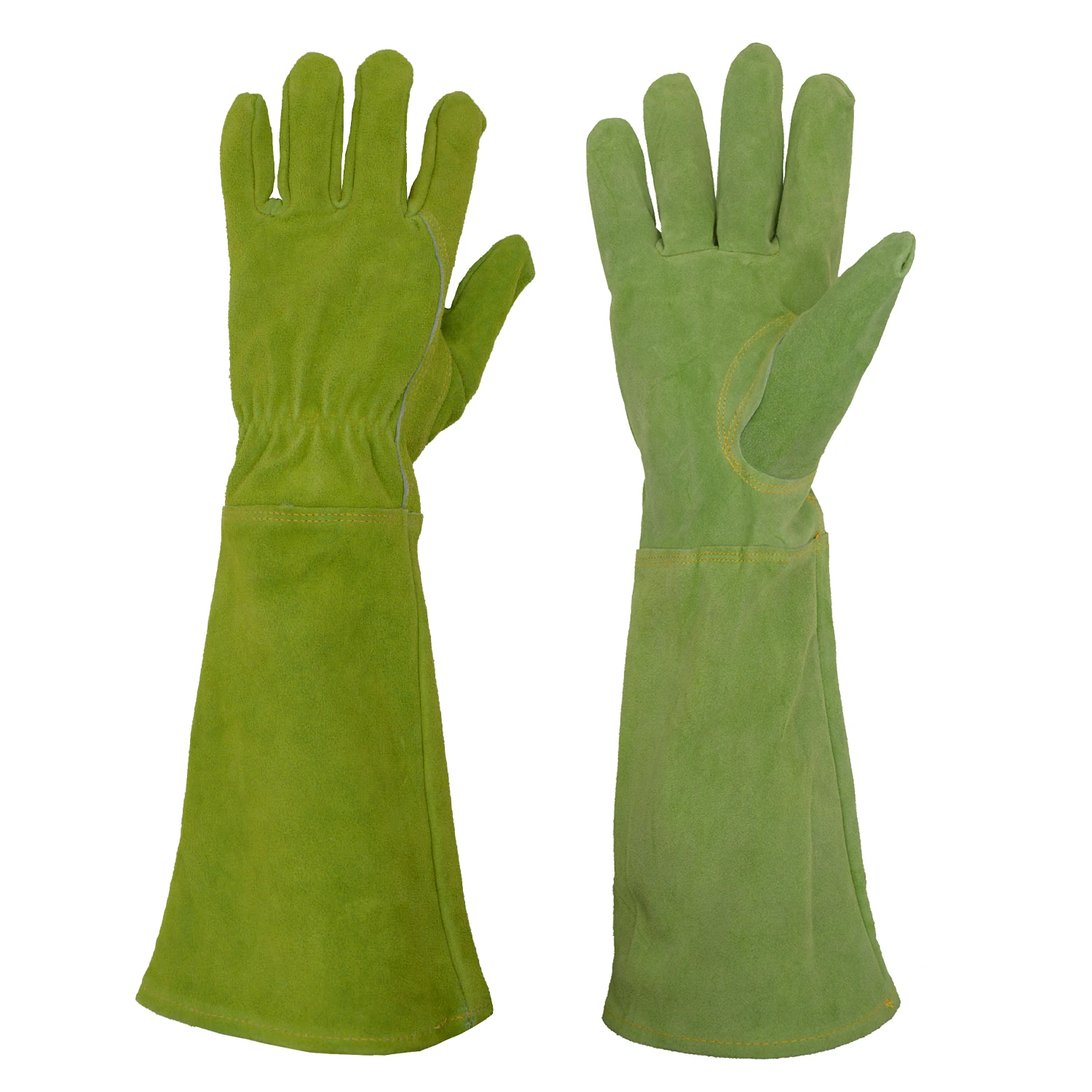 

PRI long cuff green Premium cowhide rose pruning custom garden gloves leather for women men