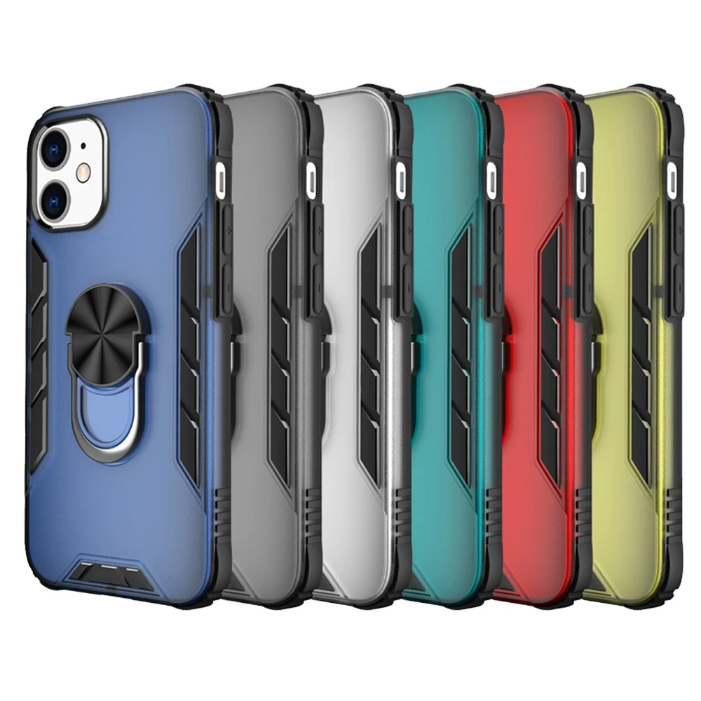 

Finger ring 360 degree rotating magnetic kickstand phone case for iphone 12 mini/pro/max