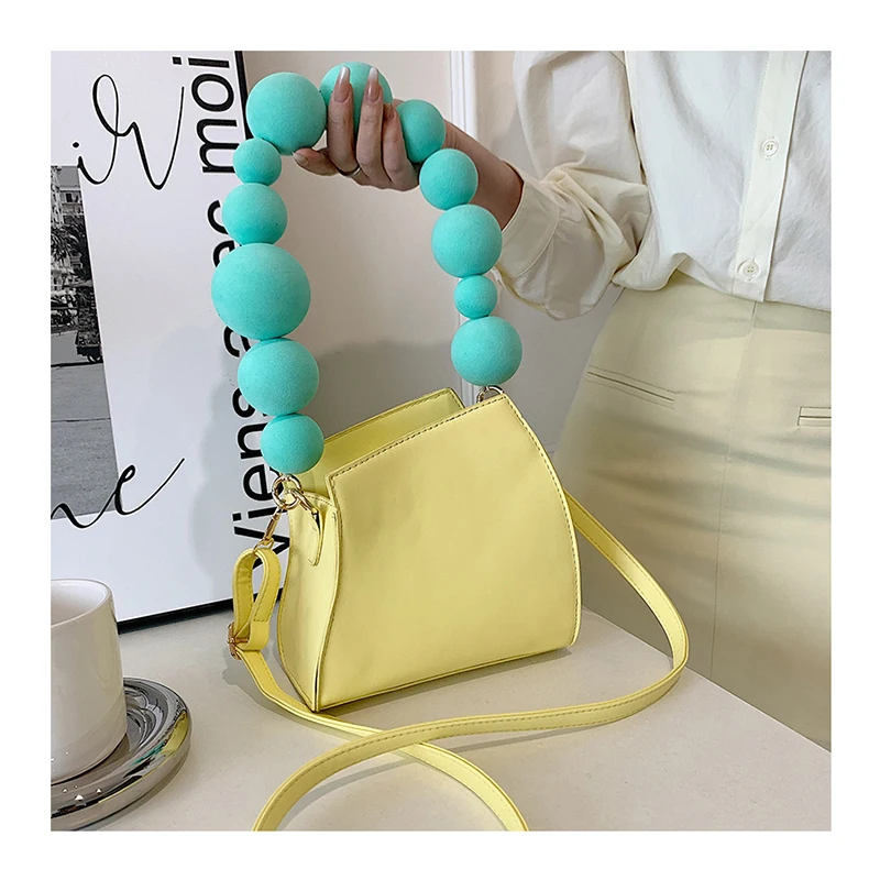 

Personality Ball Beading 2022 New Trendy Irregular Shoulder Underarm Bags Cute Vitality Girl Totes Creative Crossbody Bags Bolsa