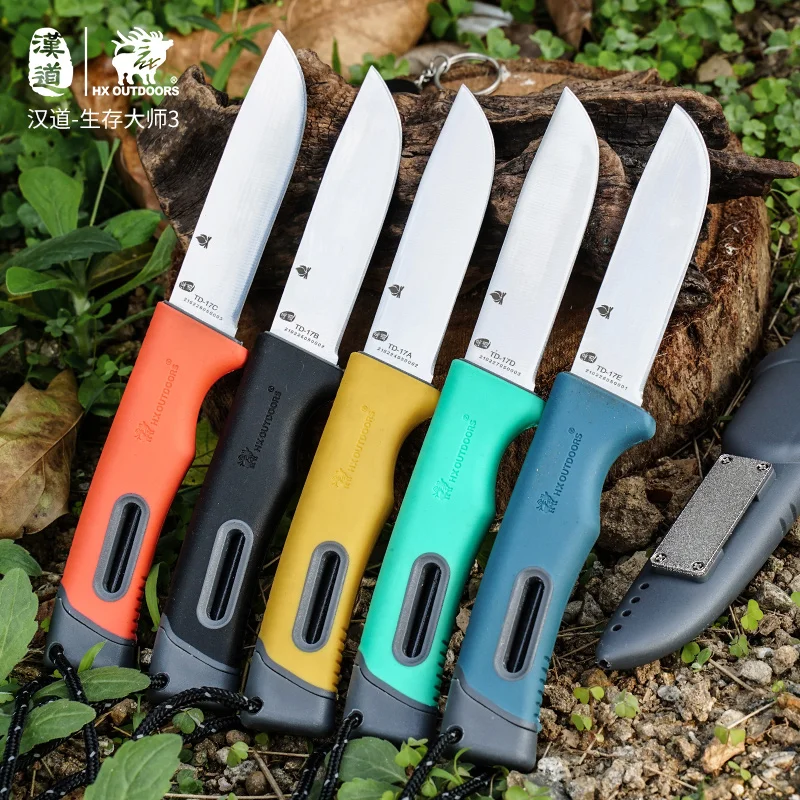 

HX Outdoors Knife PP Handle ,Hunting Survival Multi Functional Fish Knives Camping EDC Tools Dropshipping