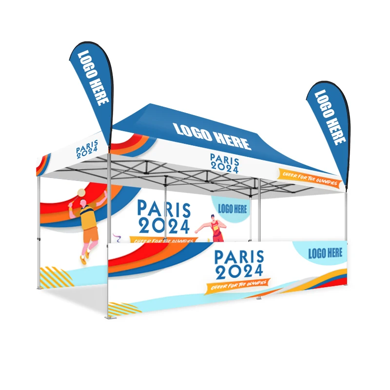 Wind Resistant Customized Advertising Waterproof Sun Shade Exhibition Canopy Tents for Events Race 3 by 6 Meter
