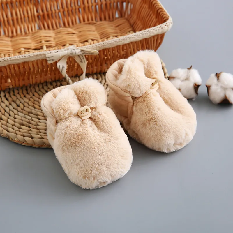 

3 Color Baby Fur cotton Shoes Children's Boys Girls Winter keep warm First Walkers Shoes Infant Toddler Soft casual shoes B1, As photo