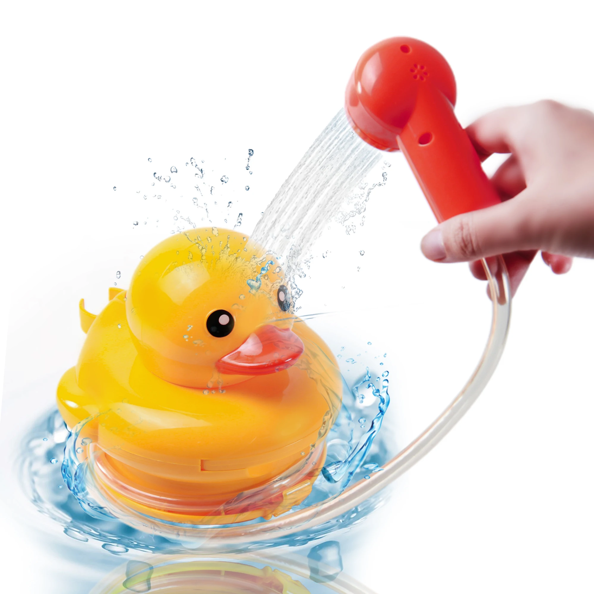 Baby bathroom shower toy electric floating duck sprinkler