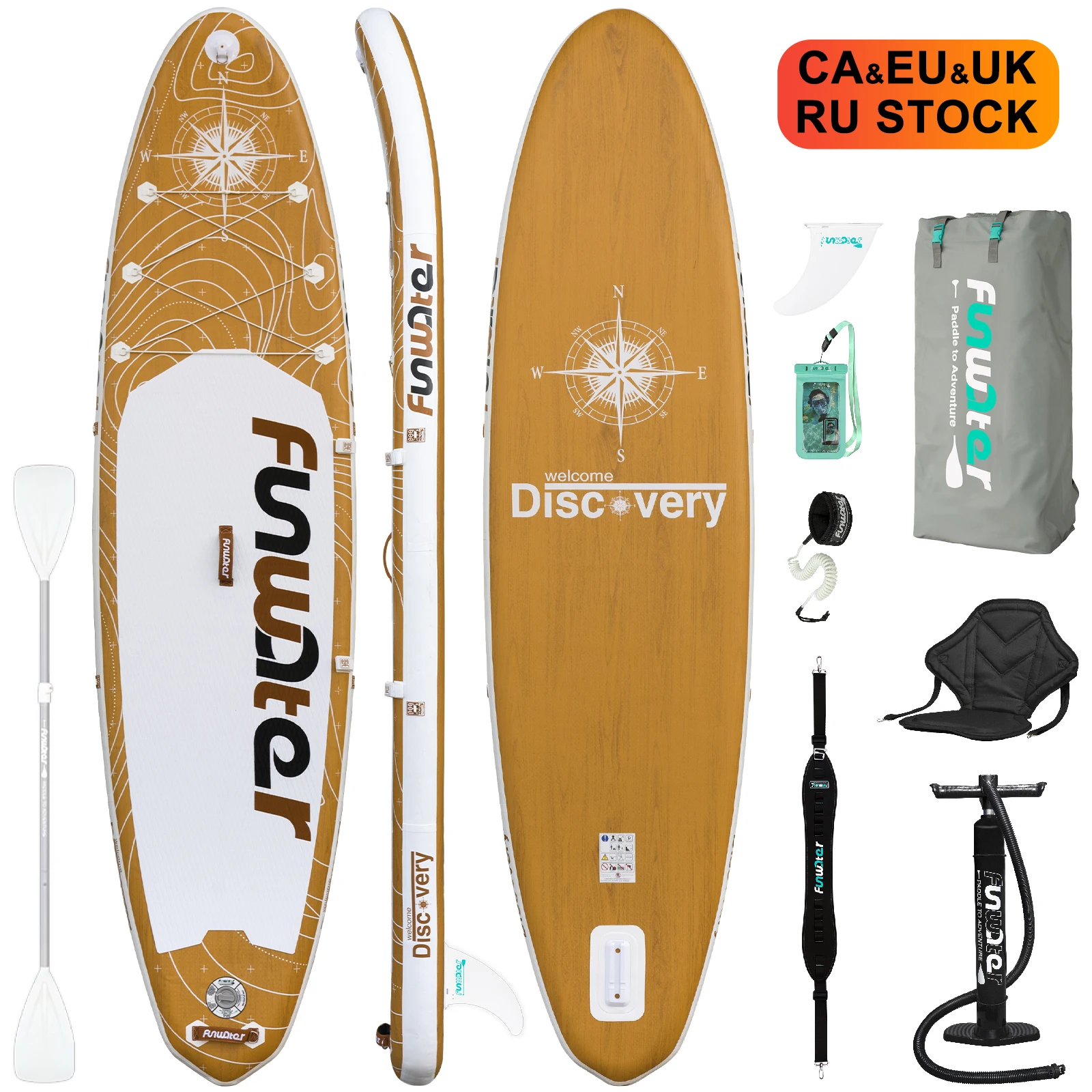 

FUNWATER Dropshipping OEM tabla de paddle inflable sup racing inflatable fishing sup BOARD FOR SURF