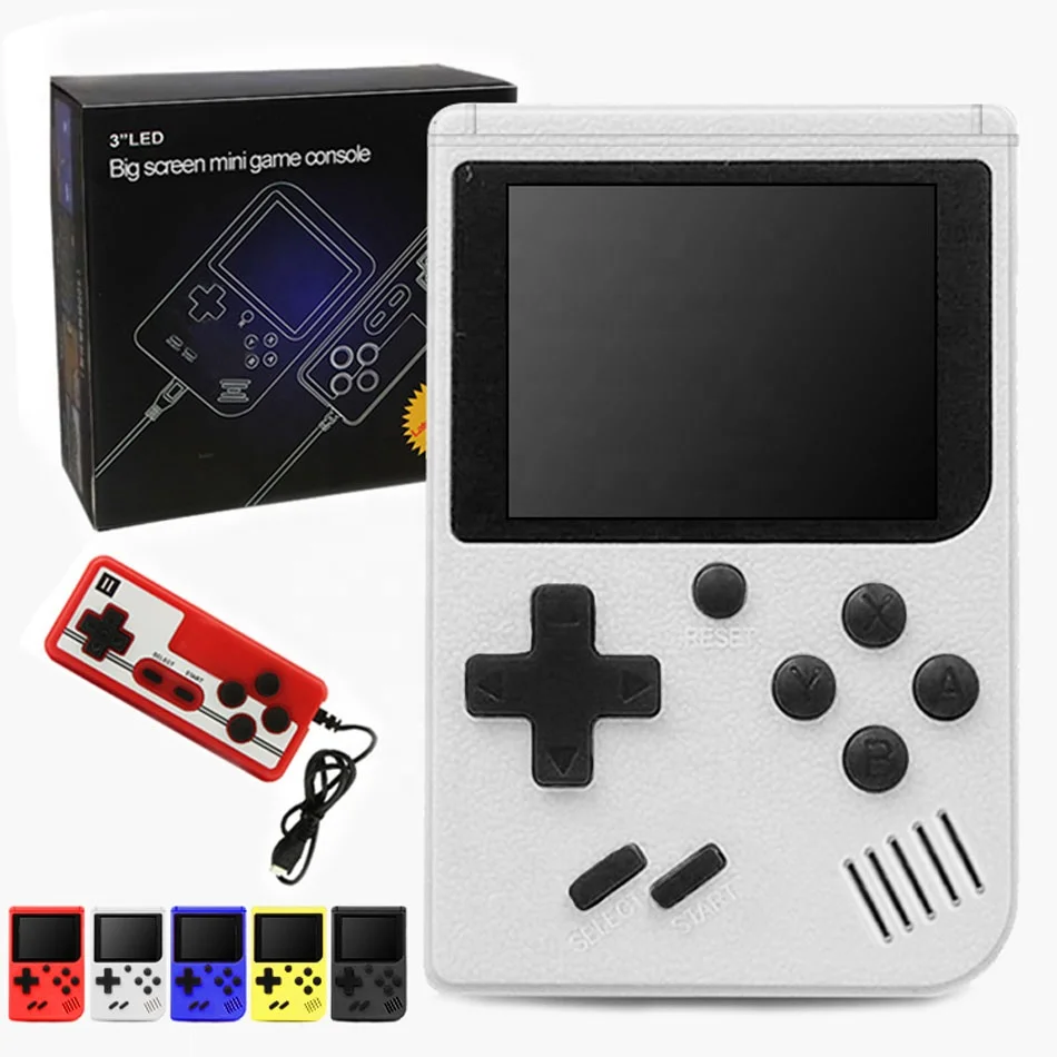 

Handheld SUP Video Games Console Built-in 400 Retro Classic Games 3.0 Inch Screen Portable Game Console, Red white blue black yellow