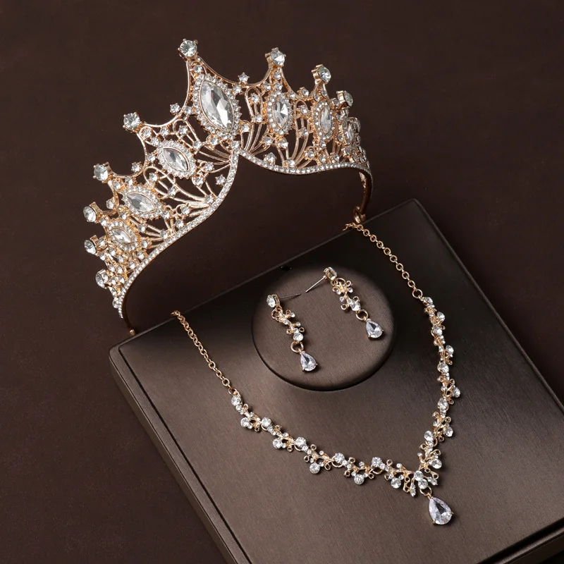 Princess Wedding Bridal Bridesmaid Tiara Crown Headband Girls Crystal Rhinestone Jewelry Hair Accessories Bride Head Ornament