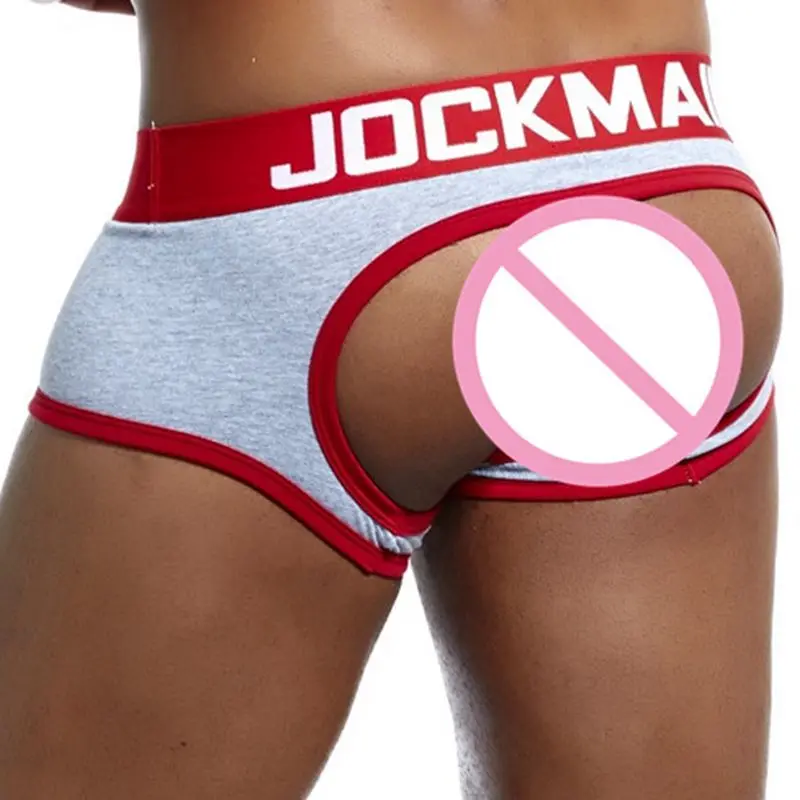 

JOCKMAIL open back crotch underwear for men Exposed ass Gay boy shorts Underpants sexy gay boxer briefs for men, Black/gray/blue/navy blue/stripes/red