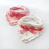 

Hot sale eco-friendly Baby boutique organic cotton newborn bibs washable floral infant baby girl bibs