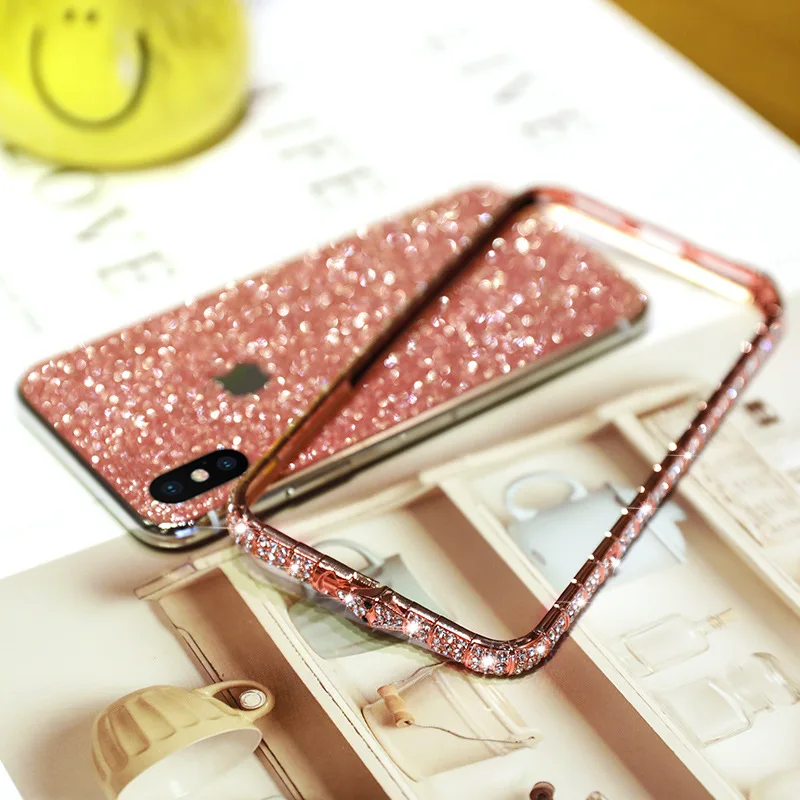 

2021 new Amazon ebay hot sell Diamond Sticking phone case for iPhone 11 sparkle cute cover for iphone x case luxury glitter, Pink